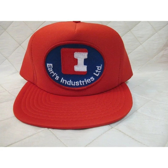 Earl's Industries Ltd Vancouver BC M/L NOS Vintage Snapback Hat Cap Red Patch - Picture 1 of 7